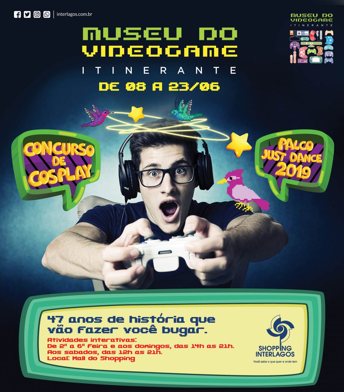 Shopping Interlagos recebe o Museu do Videogame Itinerante, com mais de 300 consoles diferentes