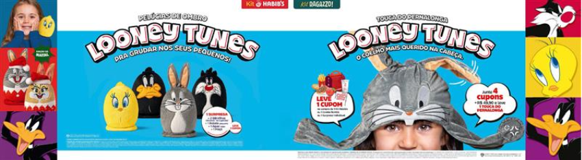 Looney Tunes são a nova atração dos Kits Infantis Habib’s e Ragazzo